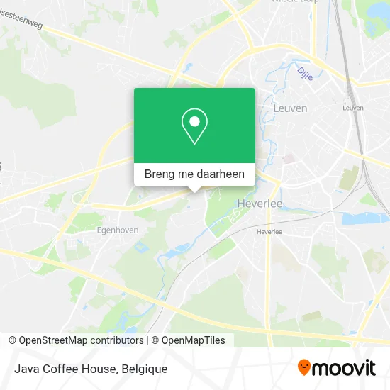 Java Coffee House kaart