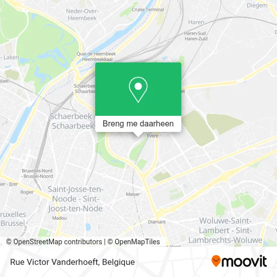 Rue Victor Vanderhoeft kaart