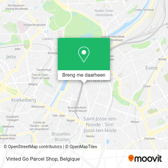 Vinted Go Parcel Shop kaart