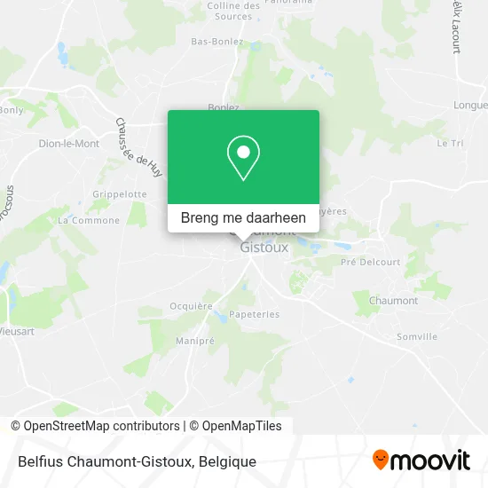 Belfius Chaumont-Gistoux kaart