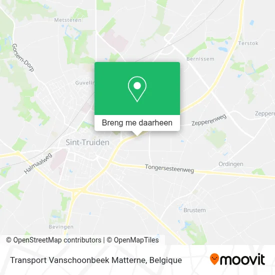 Transport Vanschoonbeek Matterne kaart