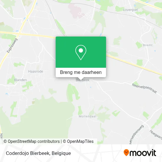 Coderdojo Bierbeek kaart