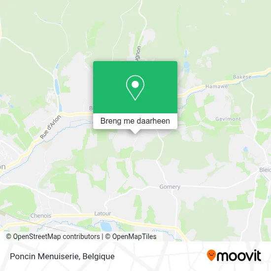 Poncin Menuiserie kaart