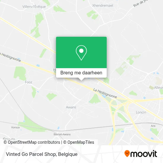 Vinted Go Parcel Shop kaart