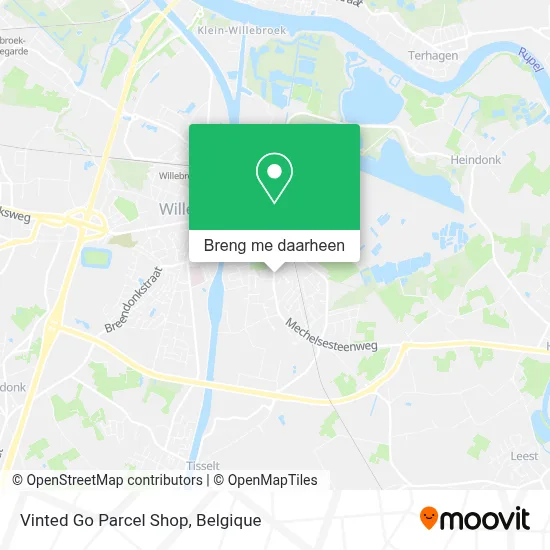 Vinted Go Parcel Shop kaart