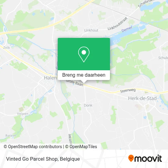 Vinted Go Parcel Shop kaart