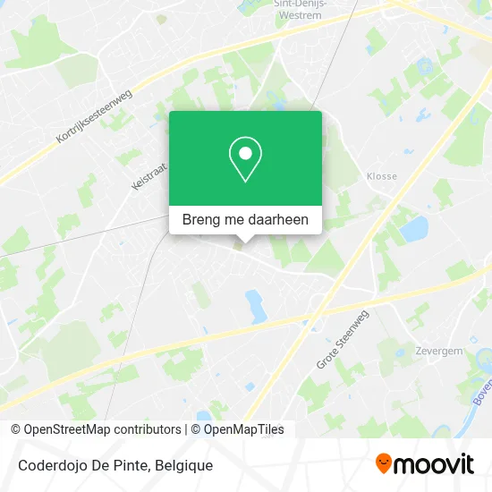 Coderdojo De Pinte kaart