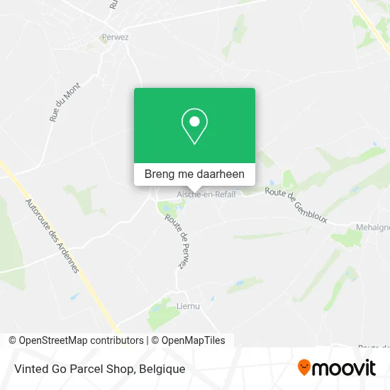 Vinted Go Parcel Shop kaart