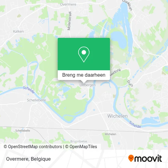 Overmere kaart