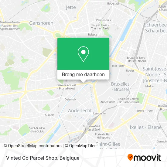 Vinted Go Parcel Shop kaart