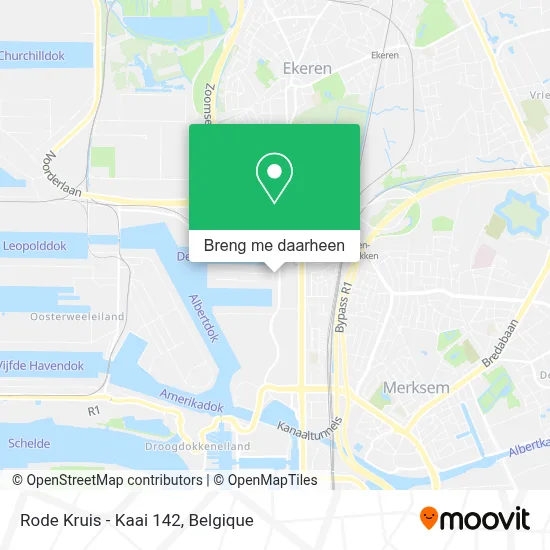Rode Kruis - Kaai 142 kaart