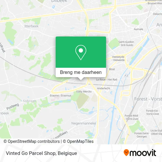 Vinted Go Parcel Shop kaart