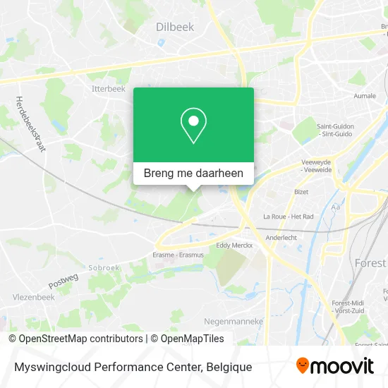 Myswingcloud Performance Center kaart