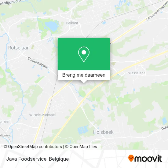 Java Foodservice kaart