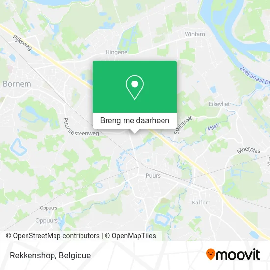 Rekkenshop kaart