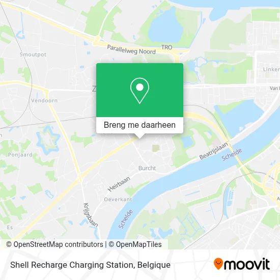 Shell Recharge Charging Station kaart