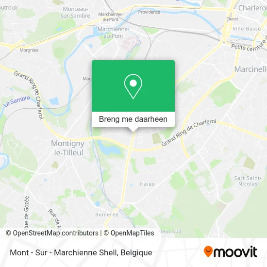 Mont - Sur - Marchienne Shell kaart