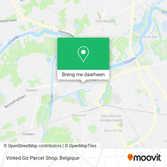 Vinted Go Parcel Shop kaart