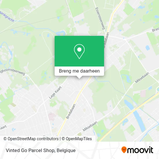 Vinted Go Parcel Shop kaart