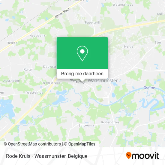 Rode Kruis - Waasmunster kaart