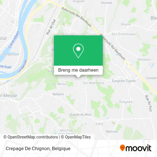 Crepage De Chignon kaart