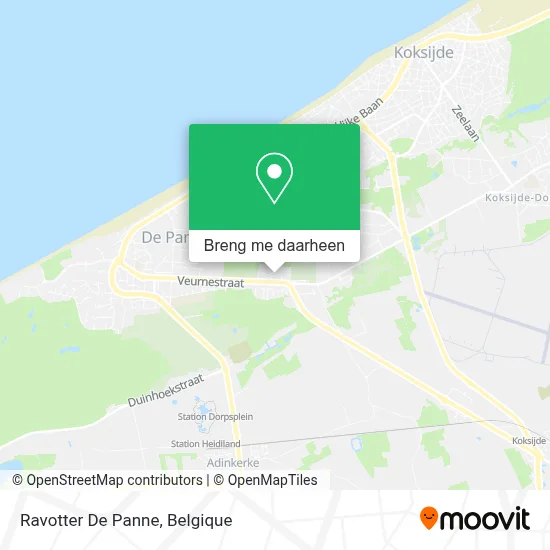 Ravotter De Panne kaart