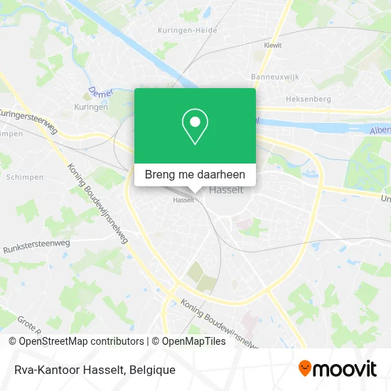 Rva-Kantoor Hasselt kaart
