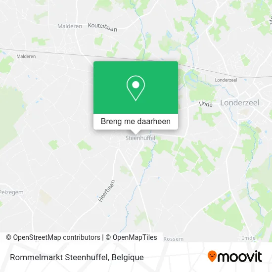 Rommelmarkt Steenhuffel kaart