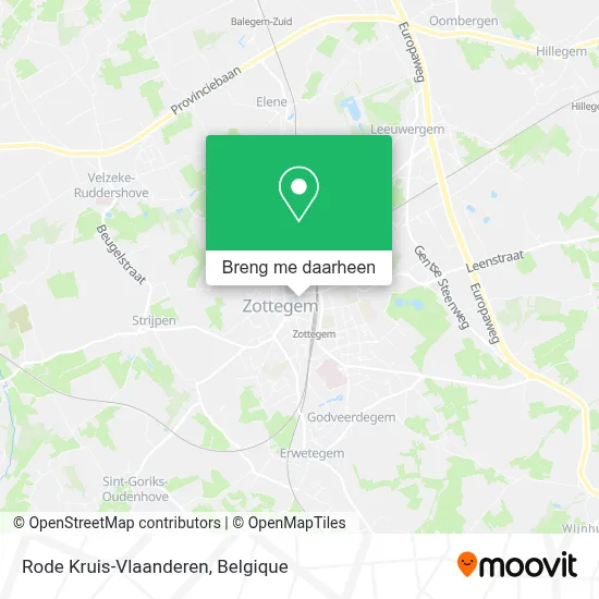 Rode Kruis-Vlaanderen kaart