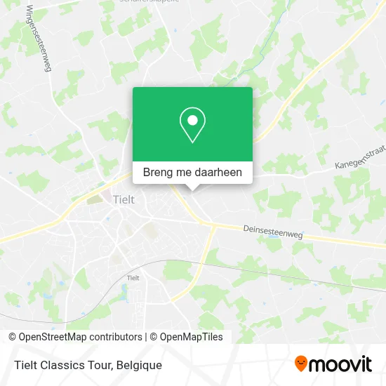 Tielt Classics Tour kaart