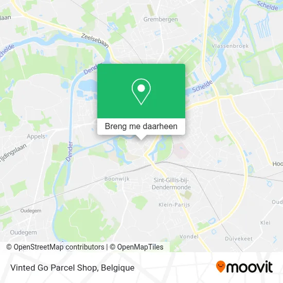 Vinted Go Parcel Shop kaart