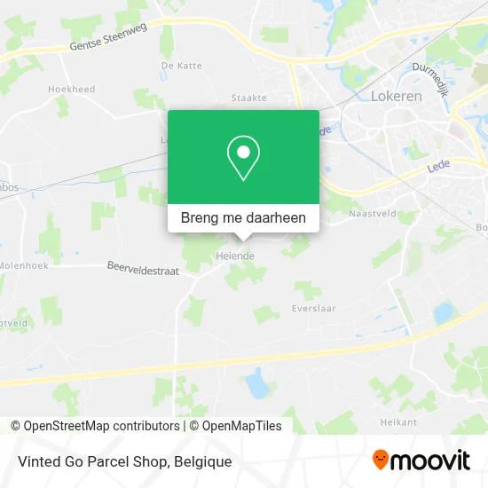 Vinted Go Parcel Shop kaart