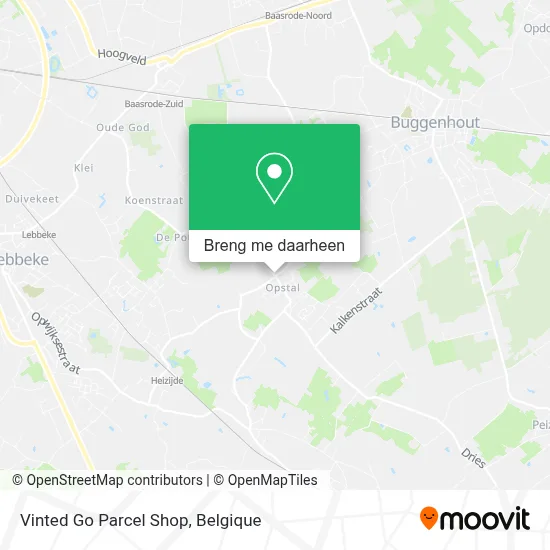 Vinted Go Parcel Shop kaart