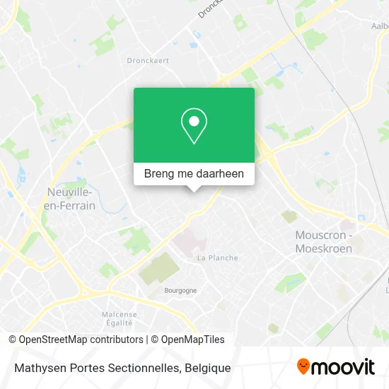 Mathysen Portes Sectionnelles kaart