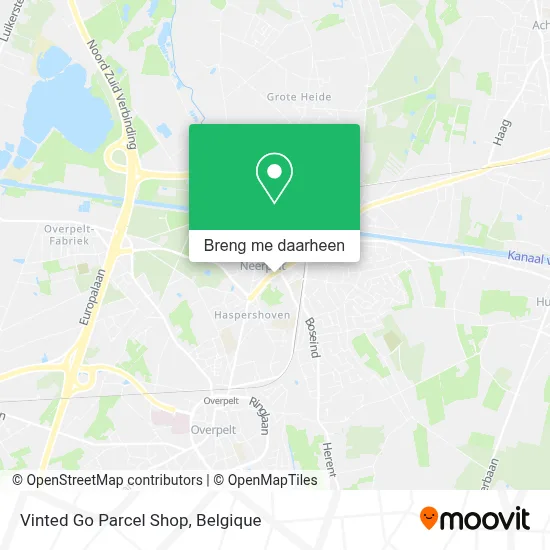 Vinted Go Parcel Shop kaart