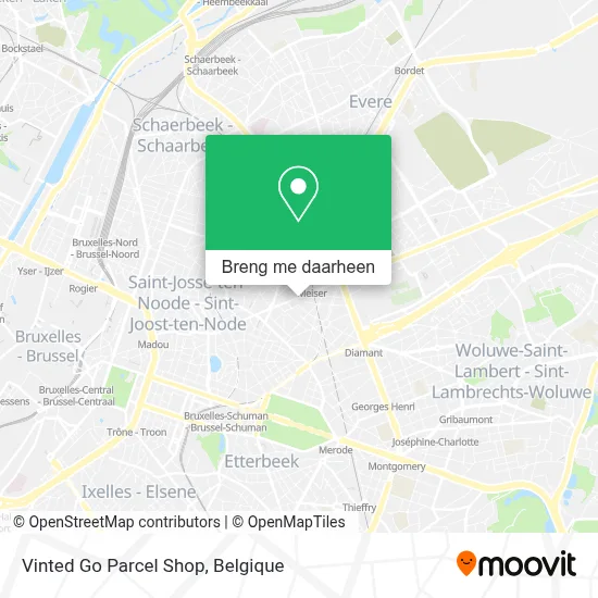 Vinted Go Parcel Shop kaart