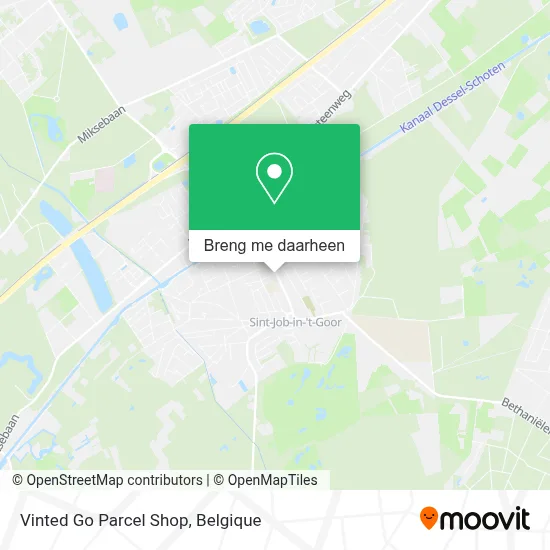 Vinted Go Parcel Shop kaart
