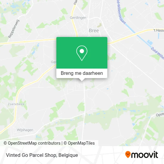 Vinted Go Parcel Shop kaart