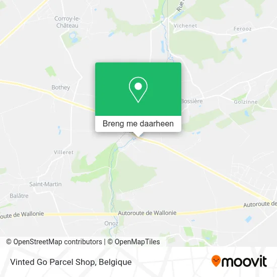 Vinted Go Parcel Shop kaart