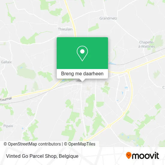 Vinted Go Parcel Shop kaart