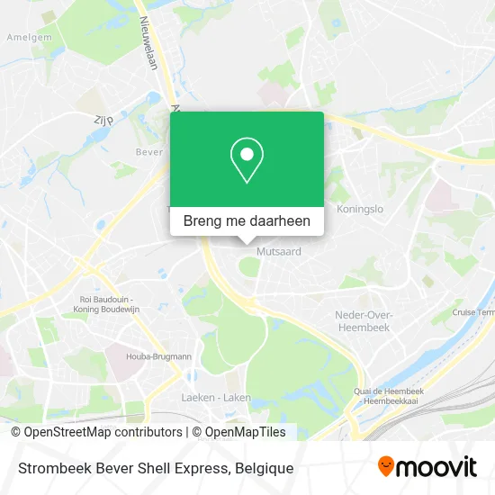 Strombeek Bever Shell Express kaart