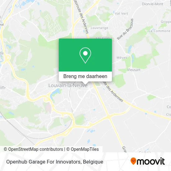 Openhub Garage For Innovators kaart