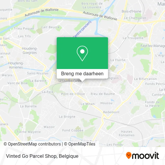 Vinted Go Parcel Shop kaart