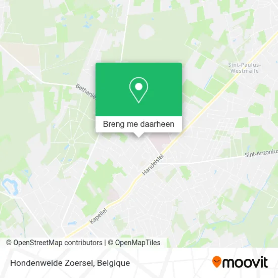 Hondenweide Zoersel kaart