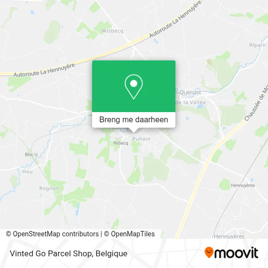 Vinted Go Parcel Shop kaart