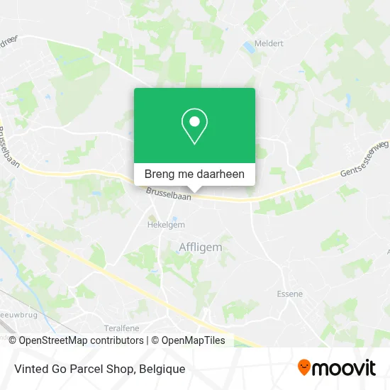 Vinted Go Parcel Shop kaart
