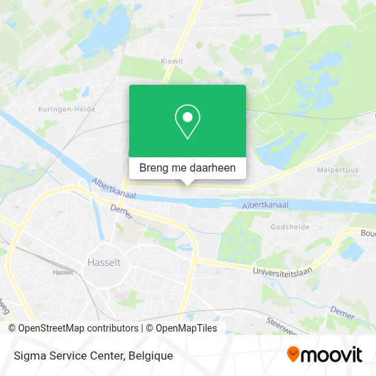 Sigma Service Center kaart