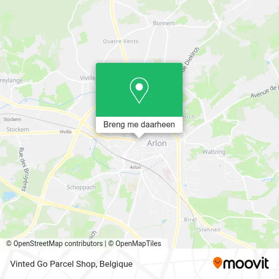 Vinted Go Parcel Shop kaart
