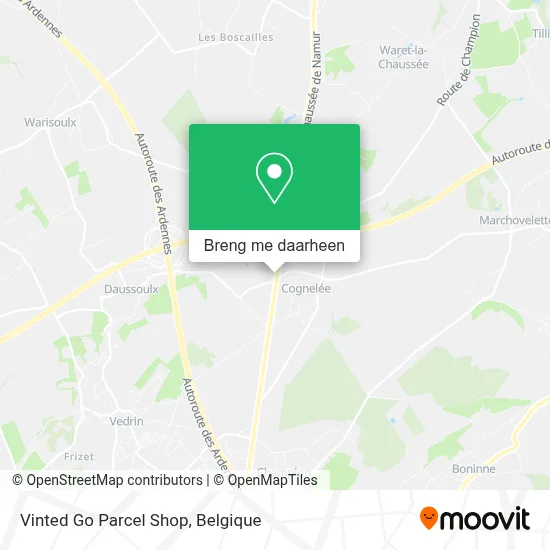 Vinted Go Parcel Shop kaart