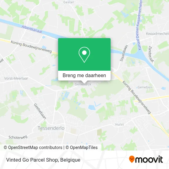 Vinted Go Parcel Shop kaart